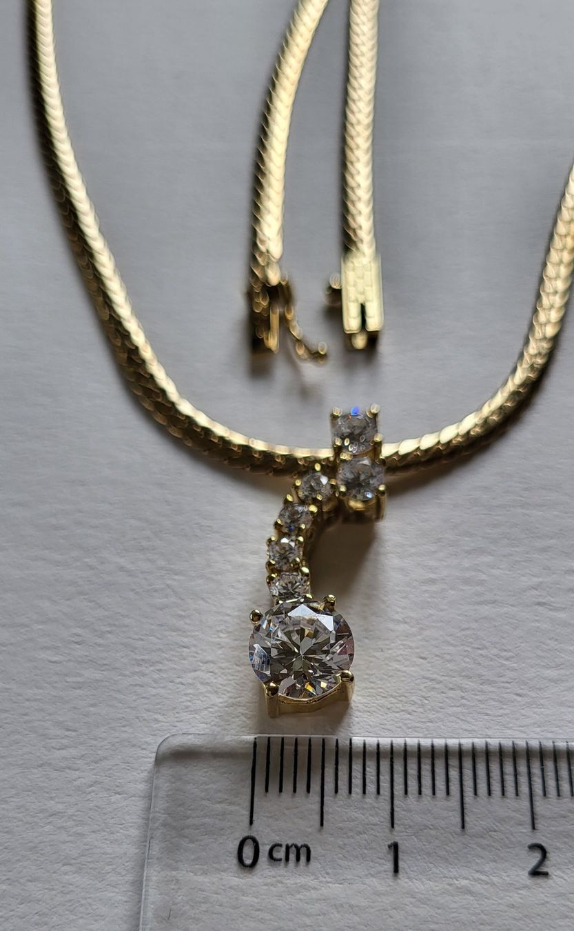 Catenine: Gold 585 Kette Mit Steine – Usato da Wald ZH venduto da Aniade 4