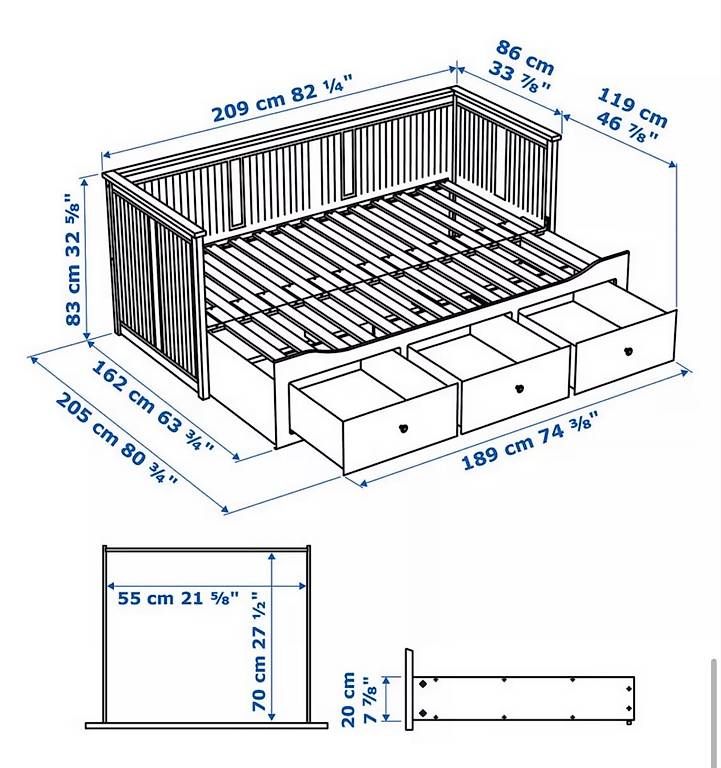 Ikea Betten: Hemnes Bett inkl. 2 Matratzen – Gebraucht aus Wohlen AG von campi1410 3