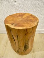 Baumstamm Hocker Massiv Holz Klotz rustikal Beistell Tisch