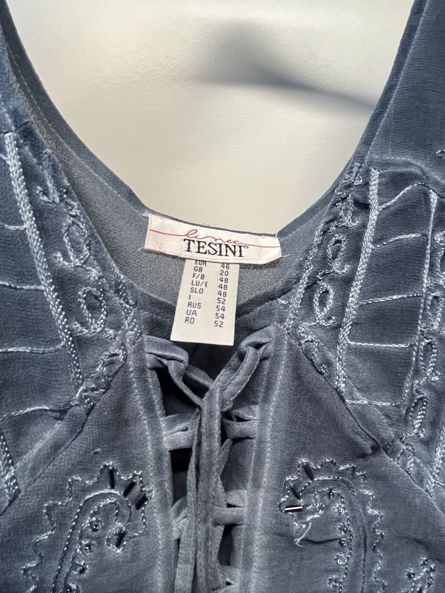 Vestiti: Kleid von Tesini, Grösse 46, blau – Nuovo (secondo la descrizione) da Stans venduto da woodpony01 2