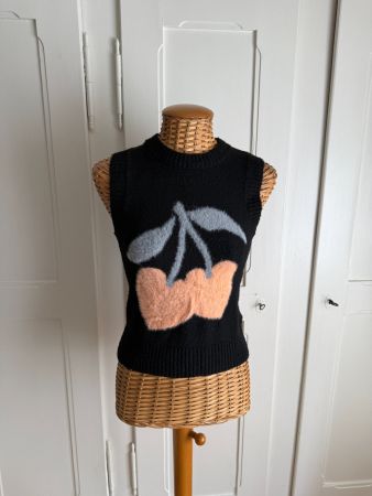 MONKI - Feinstrick Pullunder schwarz XXS