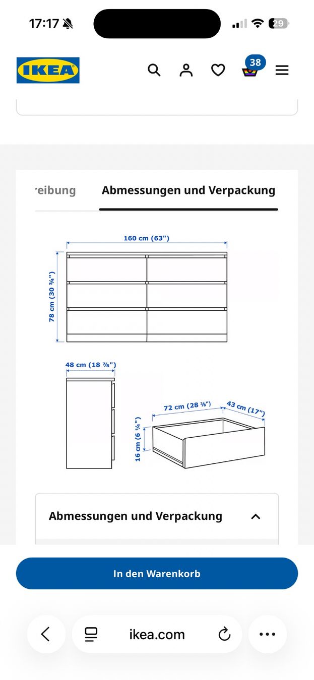 Ikea Kommoden: Ikea Malm Kommode 1,60m x 0,78m – Gebraucht aus Mels von tam_r6tw 1
