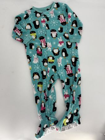 Carter's Plüsch Strampler Gr. 86 Pinguin Motiv 