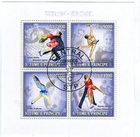 Block "Olympische Spiele. Eiskunstlauf". São Tomé und Prínci