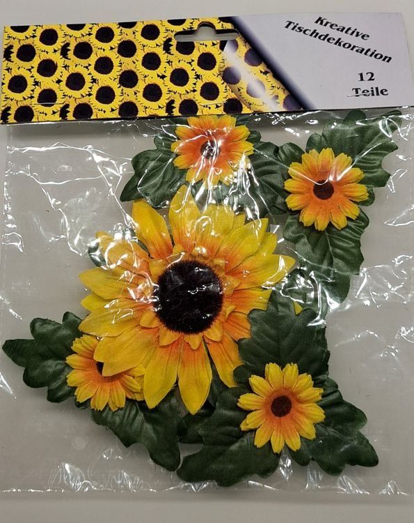 Tutte le decorazioni: 8 Beutel Sonnenblumen Dekoblumen NEU – Nuovo e nell'imballaggio originale da Oetwil am See venduto da Storck 1