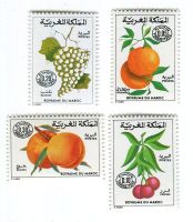Briefmarken "Obst & Beeren". Marokko.
