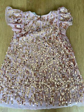 Pailetten-Kleid, Gr. 122