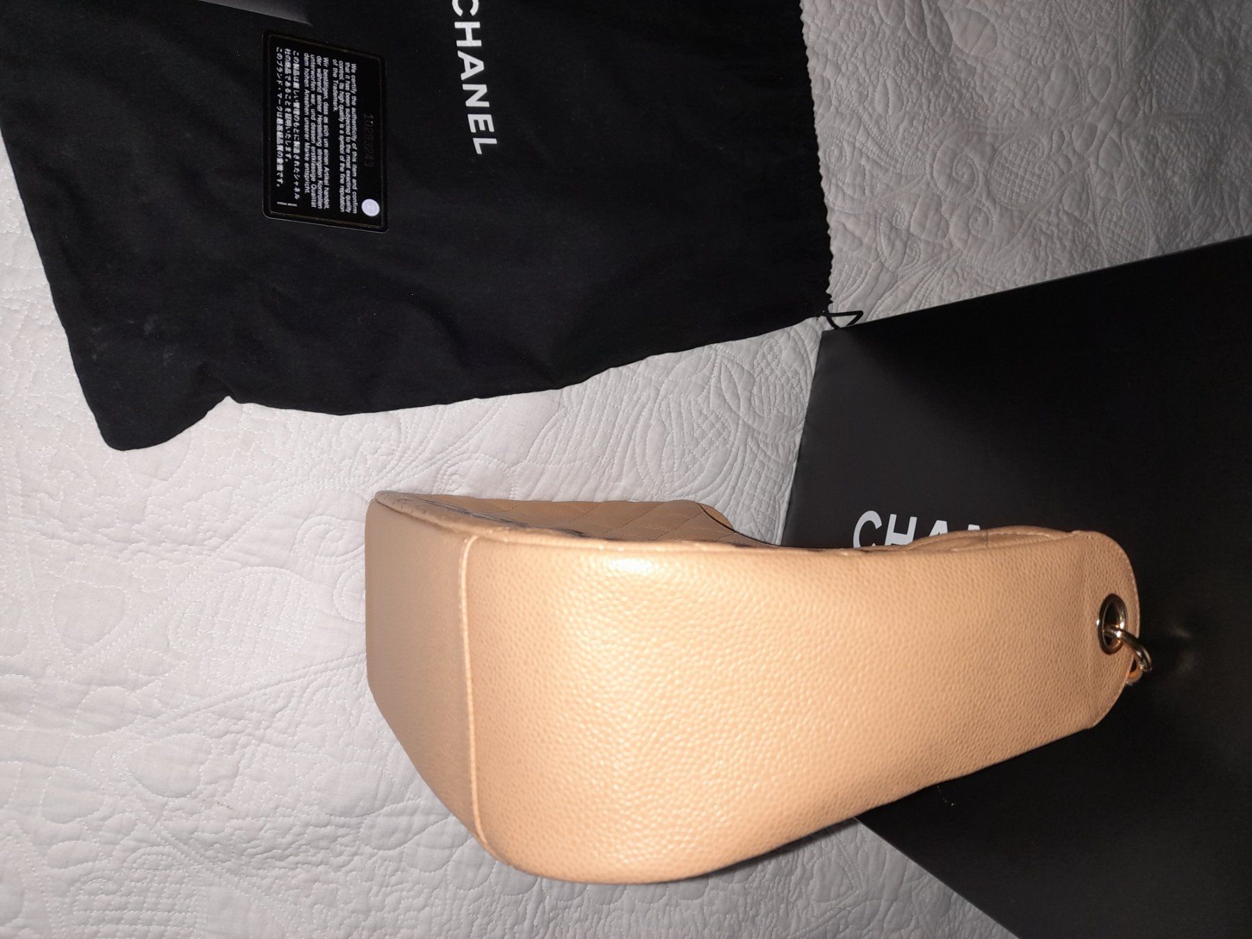 Chanel Borse da donna: CHANEL HANDTASCHE, GESTEPPT, IN KLASSISCHEM BEIGE/CAMEL – Nuovo e nell'imballaggio originale da Lenzburg venduto da mayfair02 5