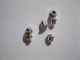 10 Gegenstecker für Ohrringe, Verschluss rund 5x6mm