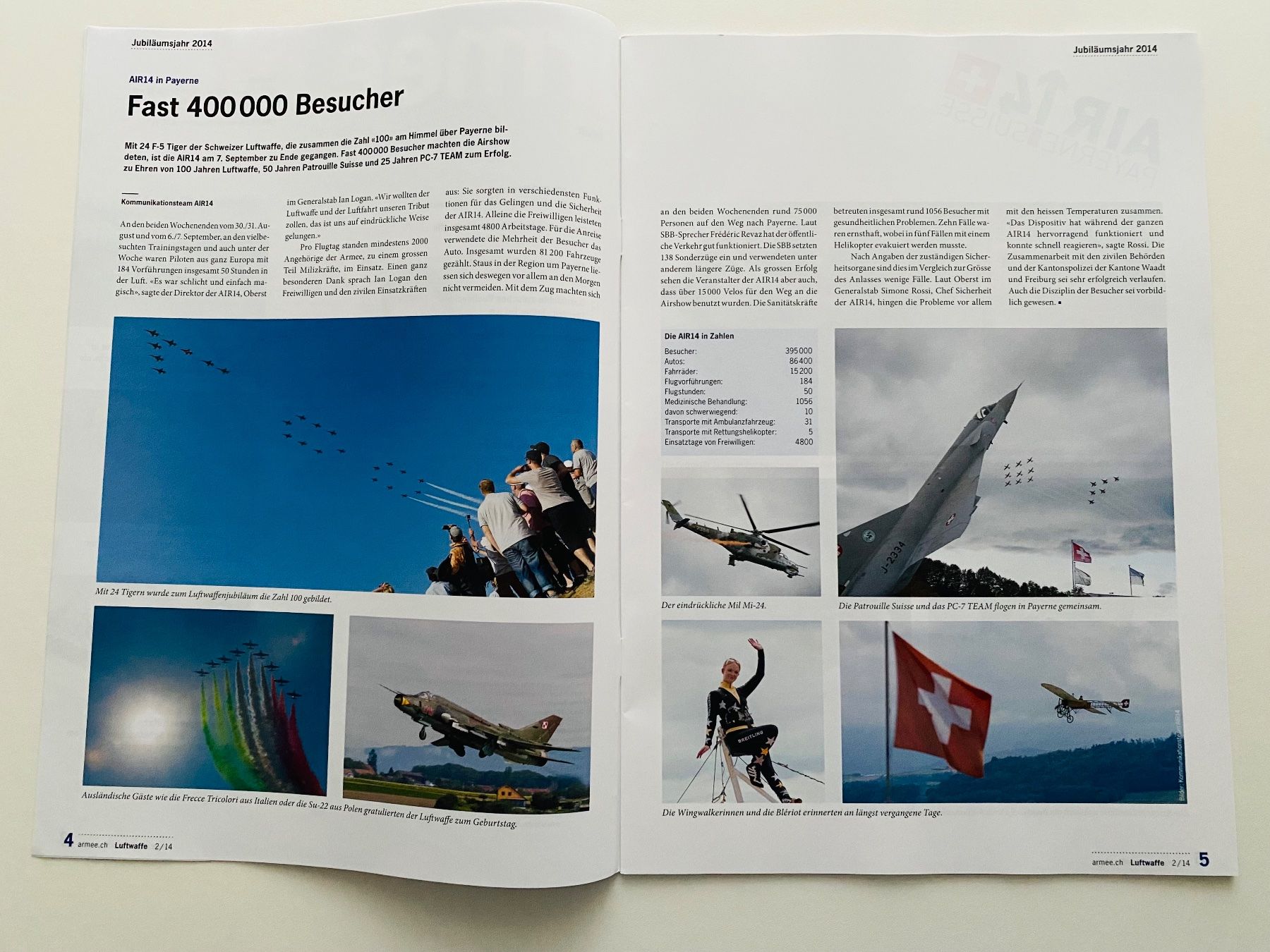 Schweizer Armee Dokumente: Schweizer Luftwaffe Swiss Air Force Heft 40 Sei 2014 – Gebraucht aus Müswangen von buyin 2