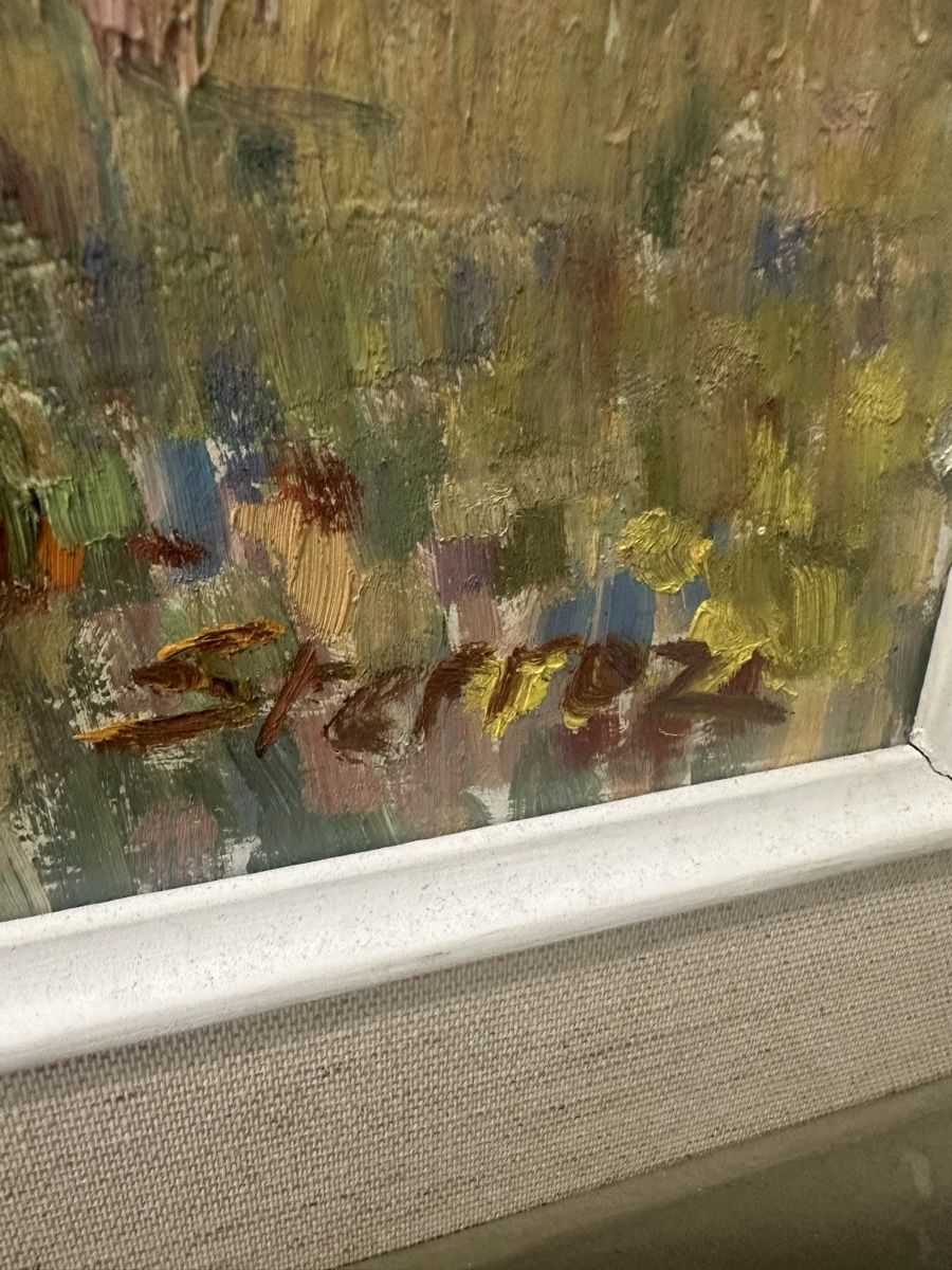 Tableaux: Gemälde Sommerwiese mit Häusern Landschaft – D'occasion à Ebikon par Gaenggeliwaar 6