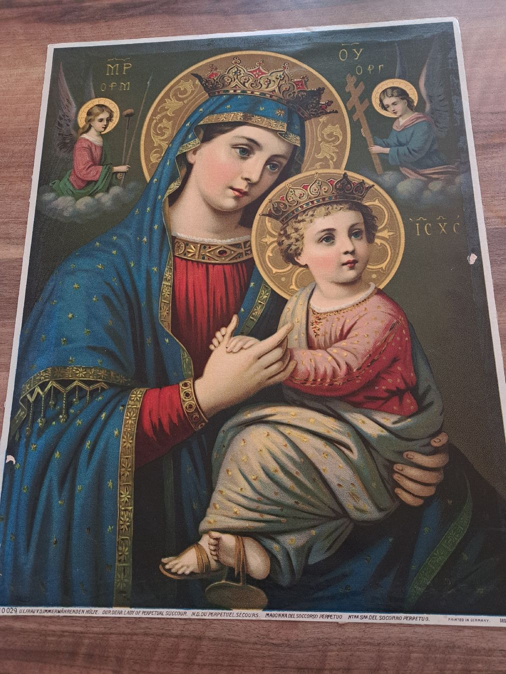 Foto & Immagini: Religiöses Bild Mutter Gottes Kind antik Druck – Usato da Schöftland venduto da bea_k5lj