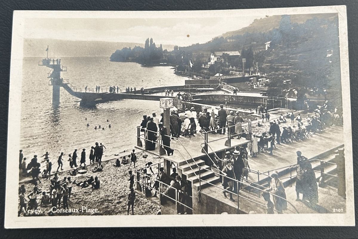 Cartoline postali: Fotokarte Schwimmbad Vevey – Usato da Horw venduto da Tellbub
