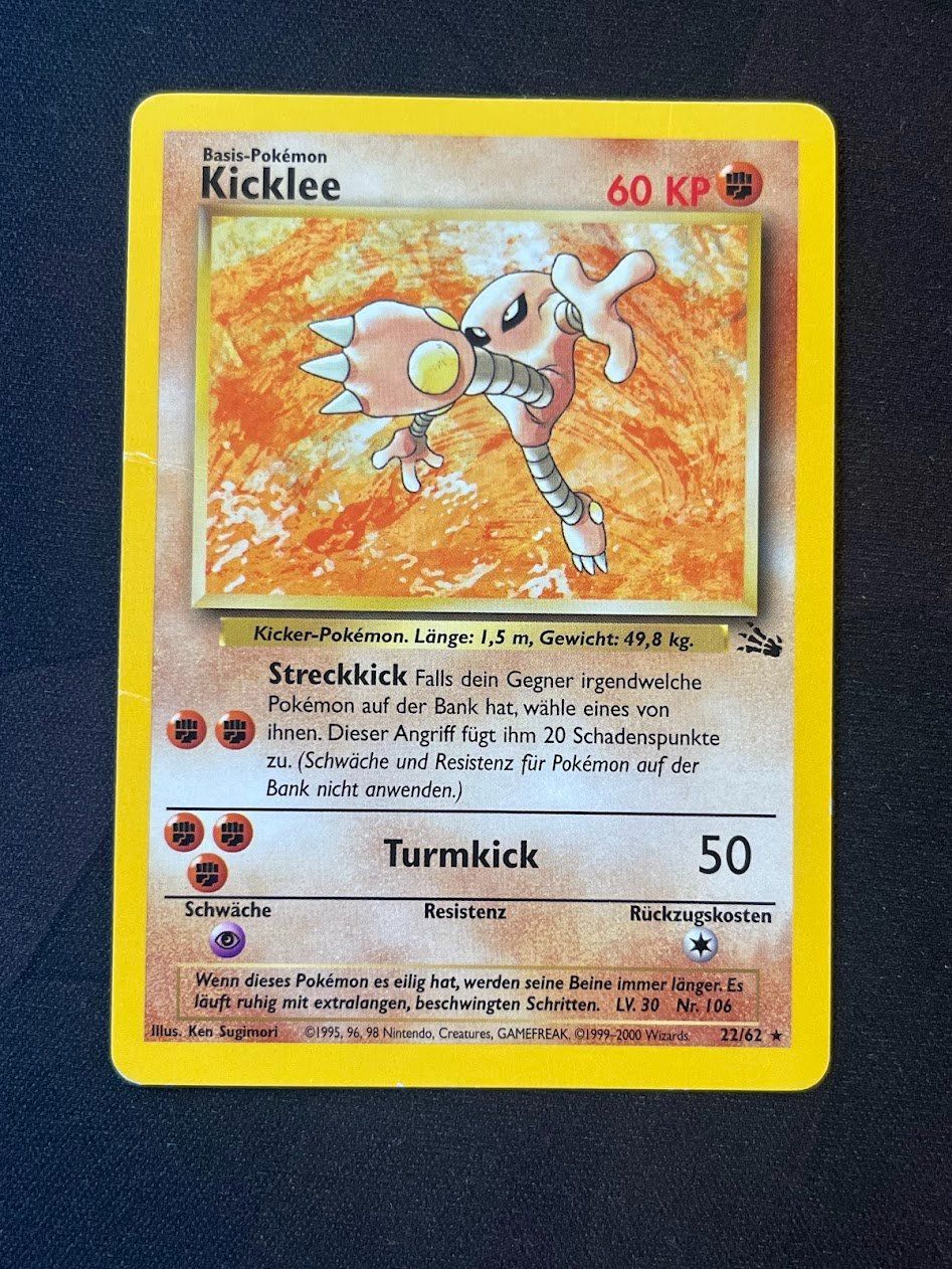 Pokémon Carte collezionabili: Pokemon -  Kicklee Fossil 22/62 – Usato da schaan venduto da Schokoloco