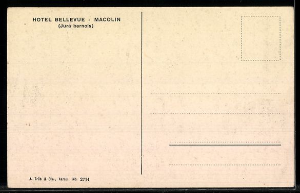 Cartoline postali: AK Macolin, Blick auf das Hotel Bellevue – Usato da Berlin venduto da bartko-reher 1