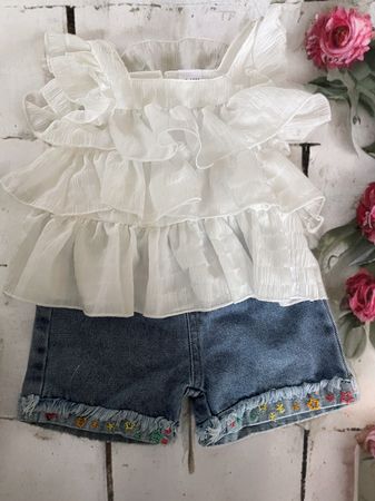 Kurze Jeans mit süssem Oberteil 12-18Monate neu