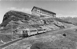 Rigi (SZ) Rigi Kulm Bahn mit Hotel AK