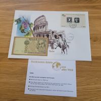 Banknoten Brief - Lettre avec billet de banque Italia 1985