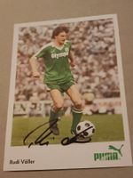 Rudi Völler - handsignierte Autogrammkarte
