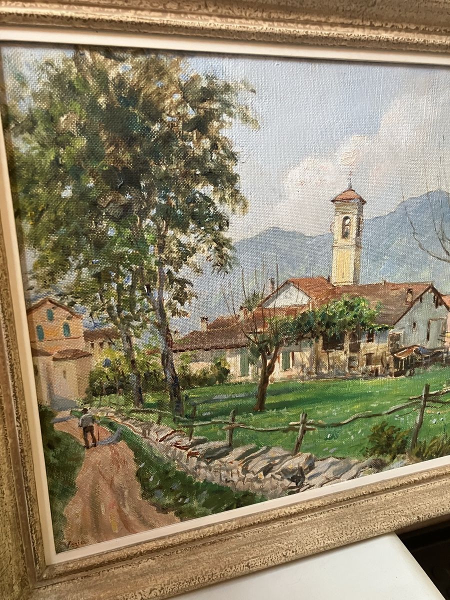Dipinti: Vintage mediterranes Leinwandbild mit Rahmen – Usato da Schönenbuch venduto da ElStigg 2