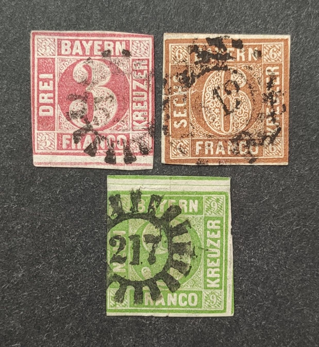 Tutti i francobolli: Bayern 1850-62, gestempelte – Usato da Wil SG venduto da Zazal