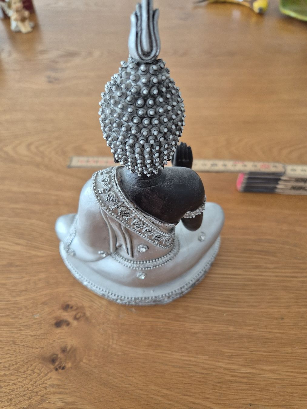 Tutte le decorazioni: Silberne Buddha-Figur, Deko Statue, ca. 20cm hoch – Usato da Tuggen venduto da Santasbag 1