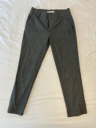 Zara Damenhose, Grau Kariert, Gr. 36