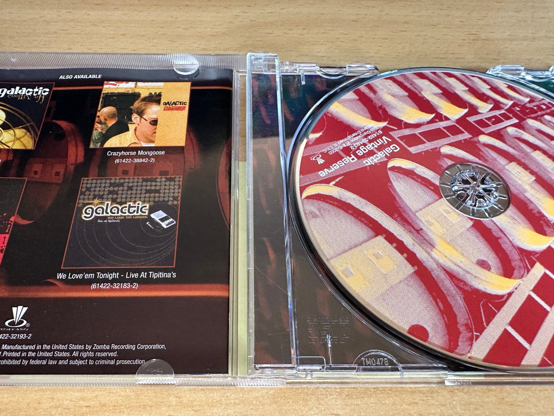 CD: Galactic – Vintage Reserve – Usato da Rikon im Tösstal venduto da Alpenmutz 2