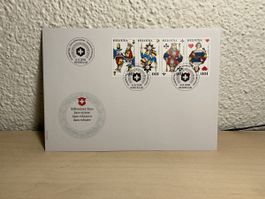 Schweizer Jass Briefmarken Ersttagsbrief - Top Zustand!