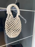 Handgemachte Makramee-tasche, beige, neuwertig.