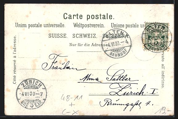 Cartoline postali: Winter-Lithographie Davos, Wo ist die Sc – Usato da Berlin venduto da bartko-reher 1