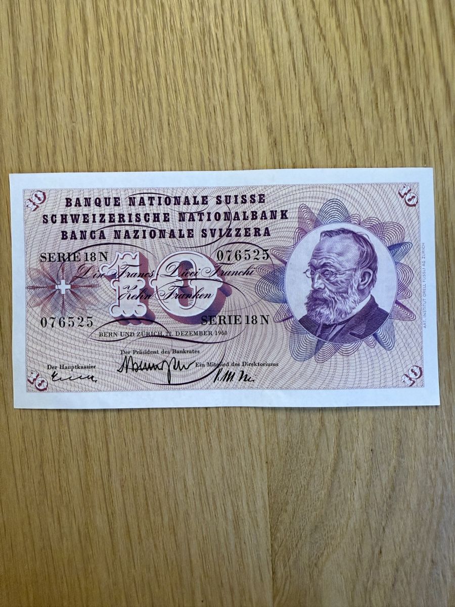 Banconote: 10 Franken 1960 – Usato da Minusio venduto da davdon