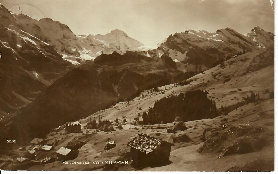 Ansichtskarten: Panorama von Mürren 1921 – Gebraucht aus Hochdorf von Ziegel-16