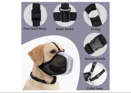 Hundemaulkorb XS Netzmaulkorb mit Halsband Muzzle schwarz