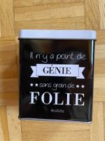 Tirelire originale en métal avec citation