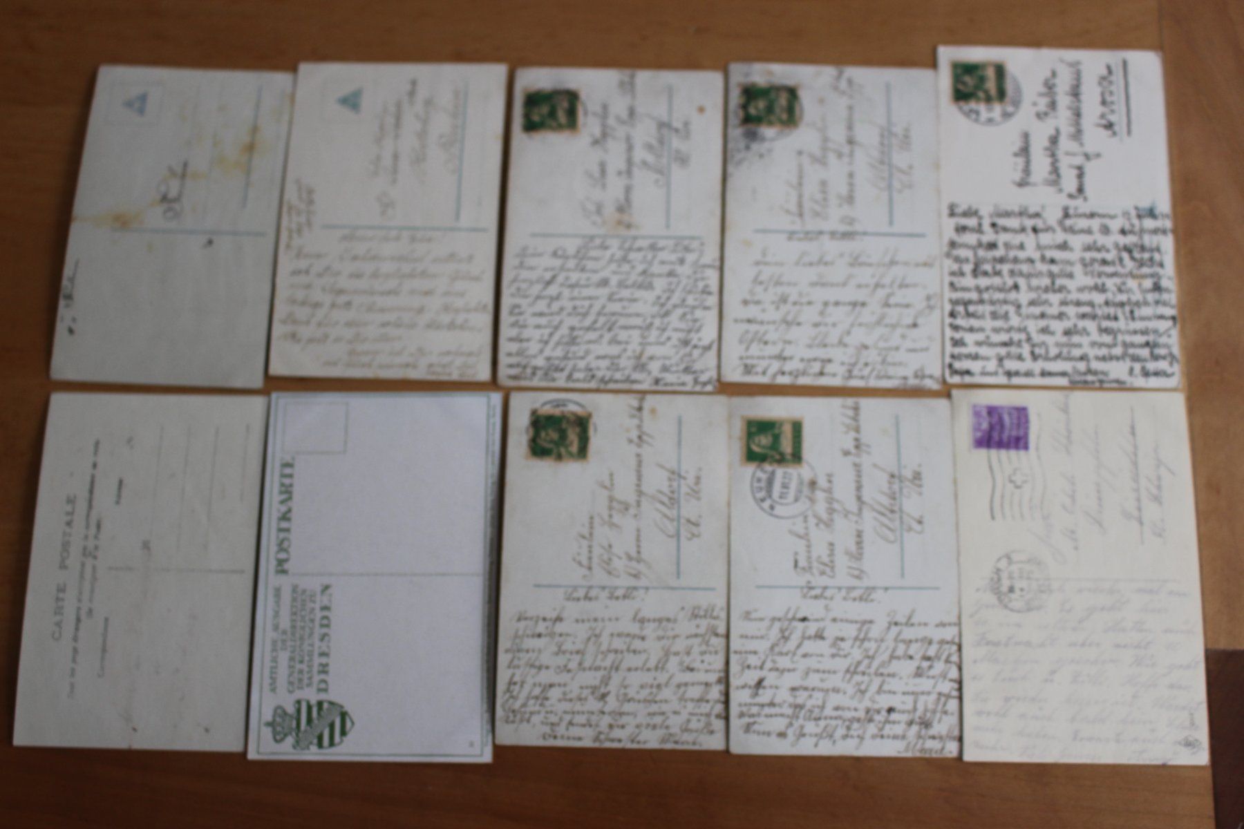 Ansichtskarten: 10 alte Postkarten, Kitschkarten – Gebraucht aus einsiedeln von Huttli 1