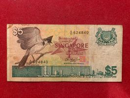 SINGAPORE - 5 Dollars N.D. (1976) - Gebraucht / Usagé