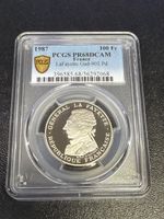 (120) 100 Francs 1987 Platin  20 g. PCGS68