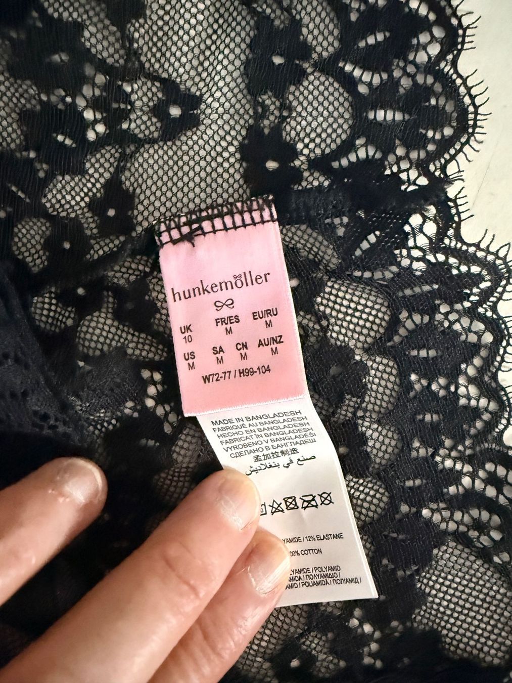 Hunkemöller Altra biancheria intima: HUNKEMÖLLER, String, Grösse M, Farbe Schwarz – Nuovo e nell'imballaggio originale da Rudolfstetten venduto da gst_g7xl 1