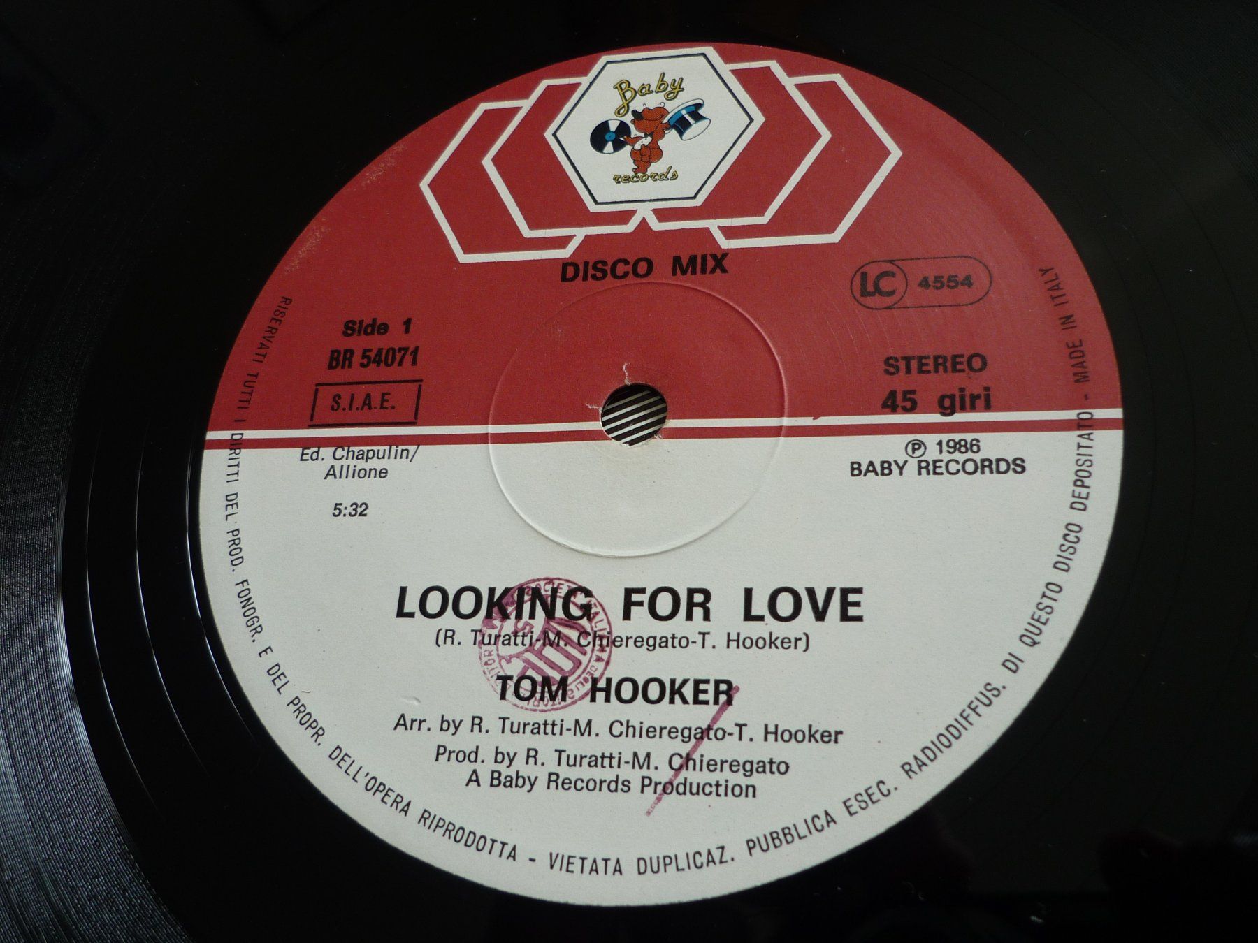 Schallplatten: 12" Schallplatte - Tom Hooker - looking for l  - Italo Disco – Gebraucht aus Beringen von zzRegal 1