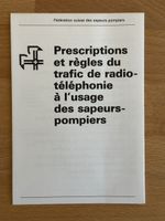 Manuel radio pompiers Suisse vintage