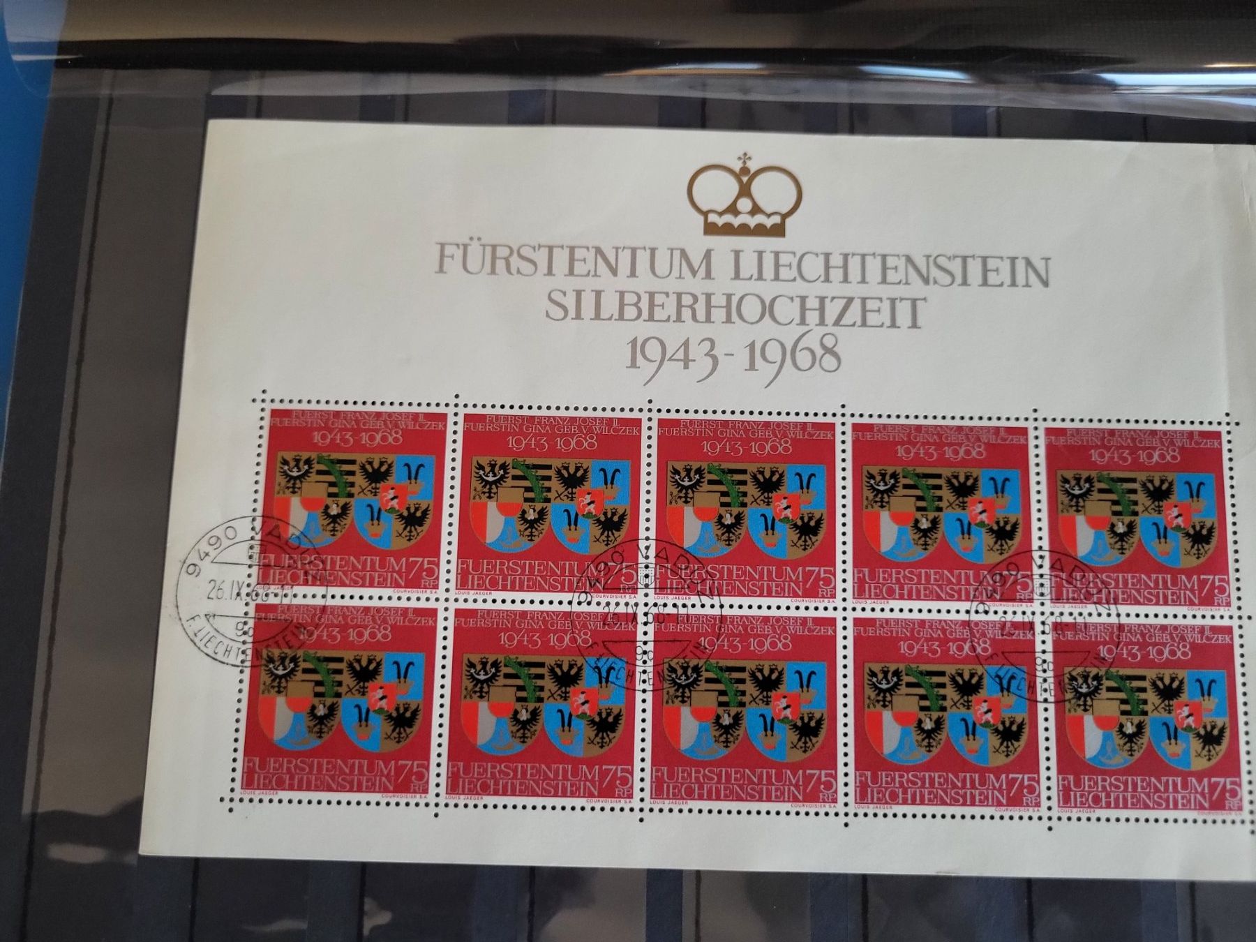 Tutti i francobolli: Fürstentum Liechtenstein10er Briefmarkenblock – Usato da Rümlang venduto da Turrin 2
