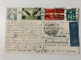 Flugpost 1932, Kat.15y, Bundesfeier-Karte n. Niederl. Indien