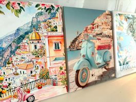 3 Wandbilder modern neu Italien Flair 🇮🇹