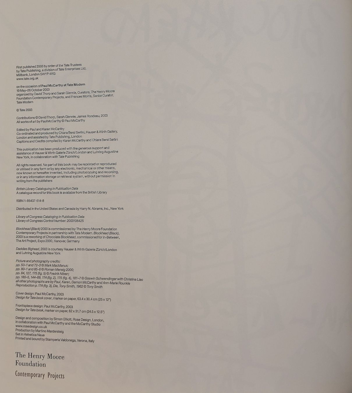 Libri: ARTISTS BOOKS - PAUL MCCARTHY – Usato da Goldach venduto da Gaip 8