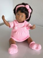Sasha Puppe, Baby Mädchen, braune Augen, 5 teilige Garnitur