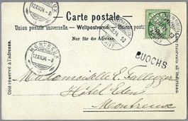 1904, STAB-0 BUOCHS + LUZERN-FLÜELEN-SCHIFF, SCHÖN + SELTEN