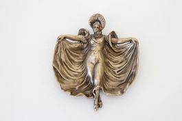 Jugendstil Ablageschale - Bronze / Messing Schmuckschale