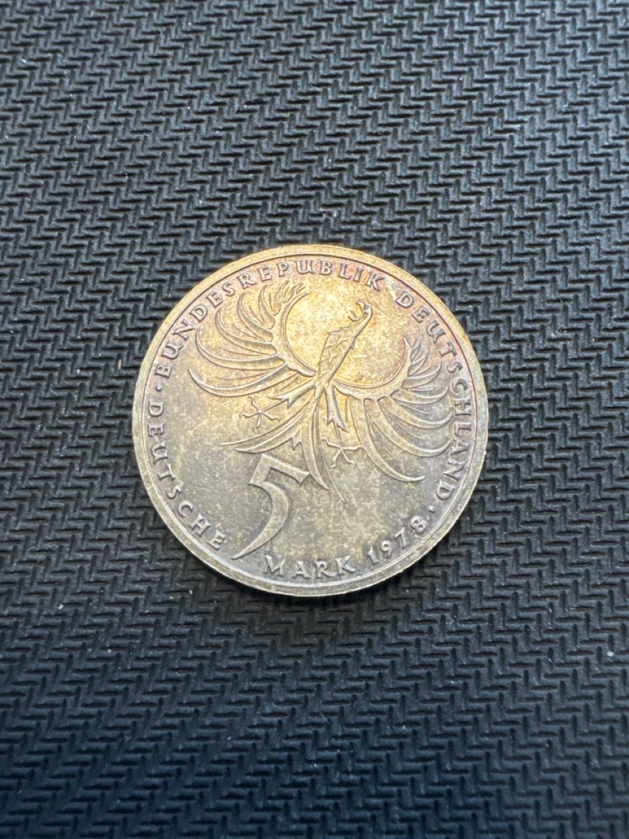 Tutti le monete: 5 Deutsche Mark BRD 1978  – Usato da Brunnen venduto da Holz-style 1