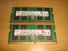 2 Stück 16gb ddr4 2400 RAM für Laptop